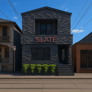 Urban Street with the SLATE Building